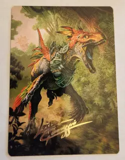 Dinosaur Token Art Card (Gold-Stamped Signature) Art Series: the Lost Caverns of - Image 1
