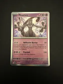 Pokemon Mewtwo TCG Scarlet & Violet Holo Card 151 150/165 Rare NM/MINT - Image 1
