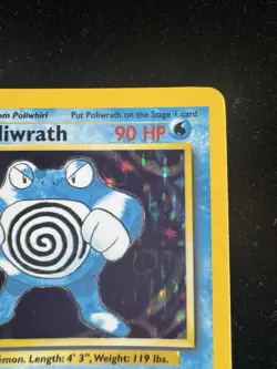 Poliwrath Holo Pokemon Card 13/102 Base Set WOTC Rare LP Condition - Image 3