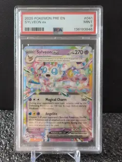 Pokemon TCG Sylveon EX Prismatic Evolutions Double Rare Holo Card 41/131 PSA 9 - Image 1