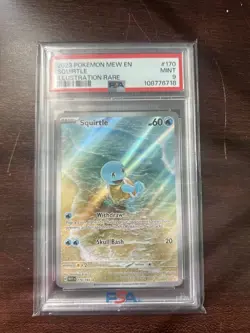 Pokemon Squirtle Holo Card TCG SV Scarlet & Violet 151 170/165 PSA 9! - Image 1
