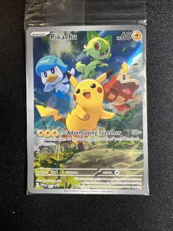 Pikachu 027 Holo, Pokemon SVP Scarlet & Violet Promo Card, SEALED! NM - Image 3
