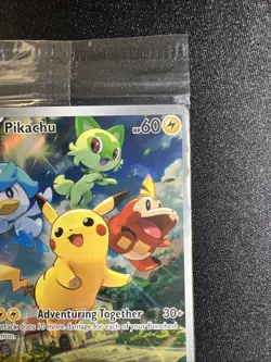 Pikachu 027 Holo, Pokemon SVP Scarlet & Violet Promo Card, SEALED! NM - Image 4