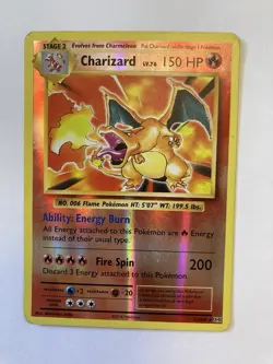 Pokemon Charizard 150 HP Holo Rare Evolutions 11/108 Reverse Holo Stage 2 Card - Image 1