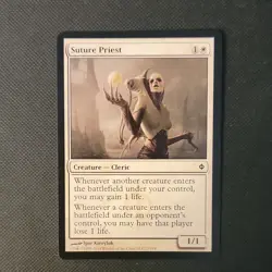 Magic: The Gathering Suture Priest 25/175 2011 Igor Kieryluk White Creature Card - Image 1