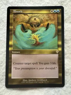 MTG - Absorb - NM - Invasion #226 - Rare - EN - Regular - Image 1