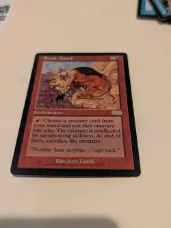 MTG Sneak Attack Urza's Saga 218/335 Regular Rare Near Mint Condition - Image 1