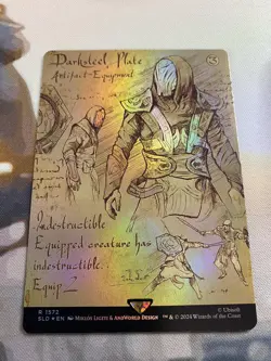 DARKSTEEL PLATE Borderless *RAINBOW FOIL* SLD 1572 Secret Lair - Assassins Creed - Image 2
