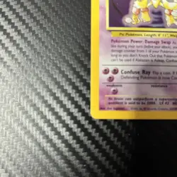 Pokemon TCG Alakazam Base Set Holo Card 1/102 HEAVY PLAYED - Image 5