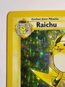 Pokemon TCG Base Set Raichu Holo Rare Card 14/102 Vintage LP Condition - Image 2