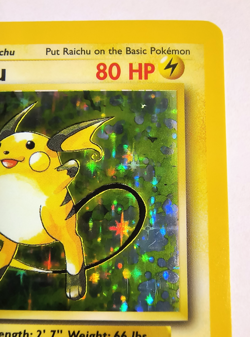 Pokemon TCG Base Set Raichu Holo Rare Card 14/102 Vintage LP Condition - Image 3