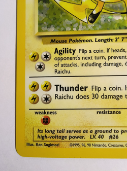 Pokemon TCG Base Set Raichu Holo Rare Card 14/102 Vintage LP Condition - Image 4