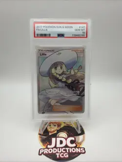 Pokemon TCG Lillie Sun & Moon Holo Full Art Ultra Rare Card 147/149 PSA 10 - Image 1