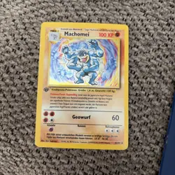 Machamp (Machomei German) #8/102 Base Set Holo Rare 1st Edition Pokemon Card MP - Image 1