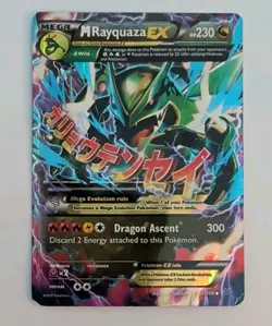 Pokemon Mega M Rayquaza EX Roaring Skies Ultra Rare Holo Card 61/108 Full Art - Image 1