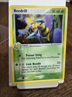 Pokemon TCG Beedrill FireRed & LeafGreen Holo Rare Card 1/112 LP-MP - Image 2