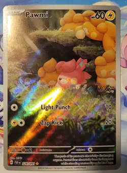 Pawmi IR 226/091 Pokemon TCG Paldean Fates Illustration Rare Holo Card NM - Image 1