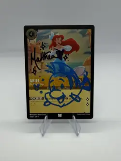 Disney Lorcana Signed & Sketch Card - Ariel - Matthew - Image 1