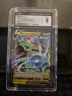 Pokemon Rayquaza V CGC 9 Ultra Rare Holo Crown Zenith 100/159 2023 Card - Image 1