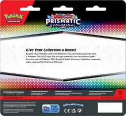 NEW Pokemon TCG Prismatic Evolutions Blister 2 Pack + Eevee Promo Card and Coin - Image 2