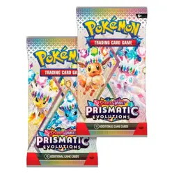 NEW Pokemon TCG Prismatic Evolutions Blister 2 Pack + Eevee Promo Card and Coin - Image 3