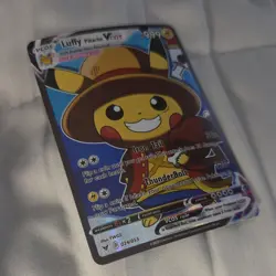 Pokemon Luffy Pikachu VCOS 024/055 Full Art Holo Card 999HP Iron Tail - Image 4