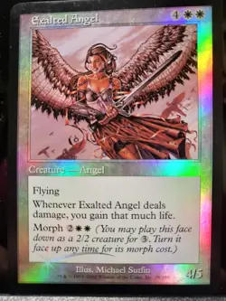 Magic the Gathering EXALTED ANGEL Onslaught Foil - Image 1