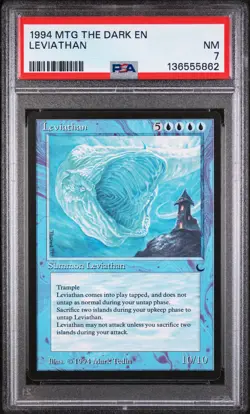 LEVIATHAN The Dark Rare PSA 7 Vintage MTG [Nostalgium] - Image 1