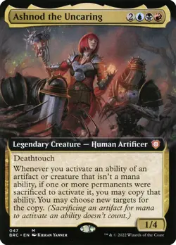 MTG Ashnod the Uncaring Extended Art ** The Brothers' War Commander ** English - Image 1
