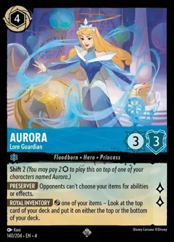 4x Aurora - Lore Guardian - 140/204 - Super Rare NM-Mint Disney Lorcana: Ursula' - Image 1