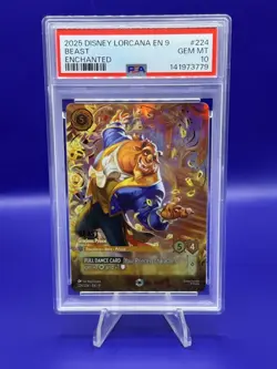 Disney lorcana beast gracious prince enchanted psa 10 En 9 #224 - Image 1