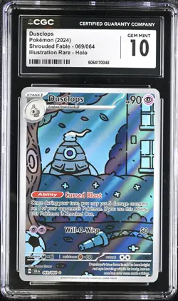 CGC 10 Dusclops 069/064 Shrouded Fable Illustration Rare Holo Pokemon Card - Image 1