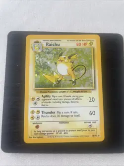 Pokemon Cards: Base Set Rare Holo: Raichu 14/102 - Image 1