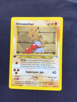 Pokemon Cards: 1st Edition Neo Destiny Common: Hitmonchan 69/105 - Image 1