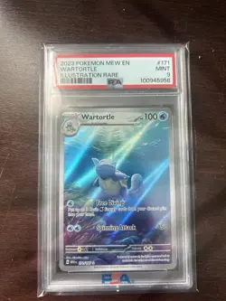 Pokemon TCG Wartortle Scarlet & Violet151 Holo Illustration Card 171/165 PSA 9! - Image 1