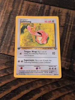LICKITUNG Jungle Series POKEMON 1st Edition Non-Holo 1999 Trading Card 38/64 LP - Image 1