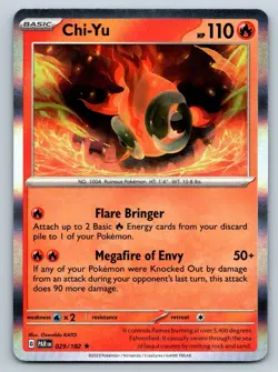 Chi-Yu - Holo Rare - Paradox Rift PAR 029/182 Pokemon TCG Card - Image 1