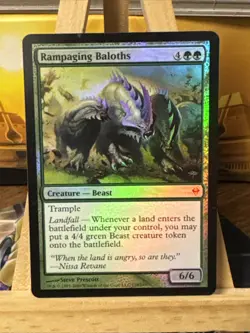 MTG *Rampaging Baloth Foil X1* (MP) Zendikar Magic the Gathering Free Shipping - Image 1