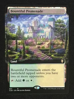 1x MTG Bountiful Promenade (Extended Art) - Battle for Baldur's Gate (CLB) #601 - Image 1
