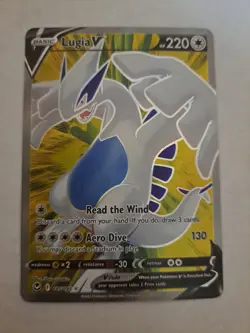 Pokemon TCG Silver Tempest Lugia V Full Art Ultra Rare Card 185/195 NM - Image 4