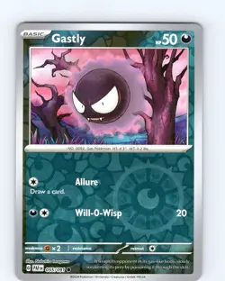 Pokemon TCG Gastly S&V Paldean Fates 055/091 Reverse Holo Common Card NM - Image 1