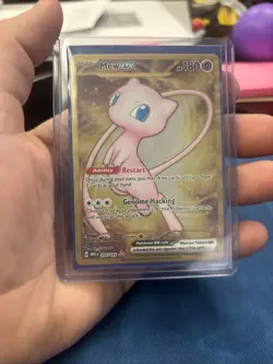 Pokemon TCG Scarlet & Violet Mew EX Metal Card 205/165 Promo - Image 1