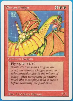 Shivan Dragon Revised NM Red Rare MAGIC THE GATHERING CARD (ID# 512811) ABUGames - Image 1