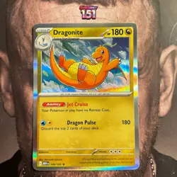 Pokemon 151 Dragonite 149/165 Holo Rare Card - Image 1