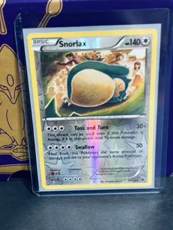 Pokemon TCG Snorlax Fates Collide 77/124 Reverse Holo Rare Pokemon Card NM - Image 1