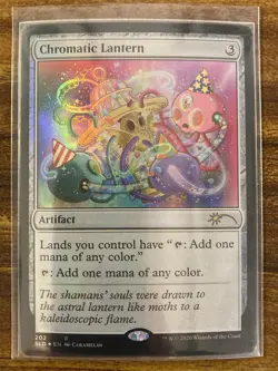 MTG✨CHROMATIC LANTERN FOIL✨SLD MINT RARE Artifact 2020 Caramelaw Art UNPLAYED ! - Image 1
