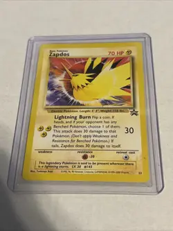 Pokemon TCG Zapdos Wizards Black Star Promos, 23 Regular Promo - Image 1