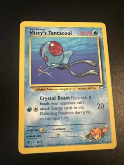 Pokemon TCG Misty's Tentacool Gym Heroes 57/132 Unlimited Uncommon - Image 1