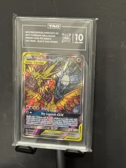 TAG 10 Moltres Zapdos Articuno GX SM210 Alt Art Promo Tag Team Pokemon Card - Image 1
