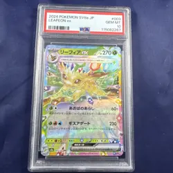 2024 POKEMON JAPANESE SV8a TERASTAL FEST ex 003 LEAFEON EX - GEM MINT PSA 10 - Image 1